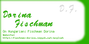 dorina fischman business card